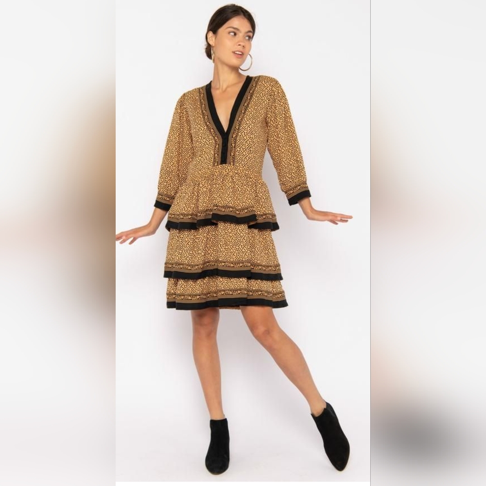 NWT Beachgold Rayon Tiered Dress